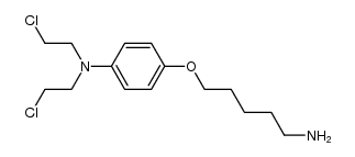 5-[4-[N,N-bis(2-chloroethyl)amino]phenoxy]pentylamine结构式