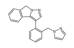 3-(2-((1H-pyrazol-1-yl)methyl)phenyl)-8H-pyrazolo[5,1-a]isoindole结构式