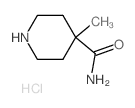 4-Methyl-piperidine-4-carboxylic acid amide hydrochloride Structure