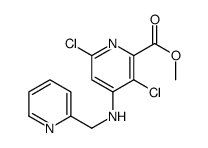 methyl 3,6-dichloro-4-(pyridin-2-ylmethylamino)pyridine-2-carboxylate结构式