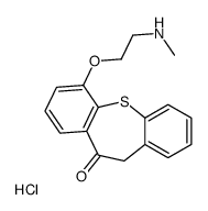 Dibenzo(b,f)thiepin-10(11H)-one, 6-(2-(methylamino)ethoxy)-, hydrochlo ride结构式