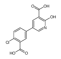 5-(3-carboxy-4-chlorophenyl)-2-oxo-1H-pyridine-3-carboxylic acid结构式