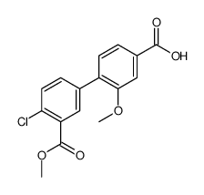 4-(4-chloro-3-methoxycarbonylphenyl)-3-methoxybenzoic acid Structure