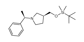 (3S)-3-({[tert-butyl(dimethyl)silyl]oxy}methyl)-1-[(1R)-1-phenylethyl]pyrrolidine结构式