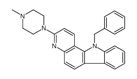 11-benzyl-3-(4-methylpiperazin-1-yl)pyrido[3,2-a]carbazole结构式