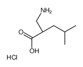 (S)-2-(氨基甲基)-4-甲基戊酸盐酸盐结构式