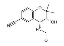 N-((3R,4S)-6-Cyano-3-hydroxy-2,2-dimethyl-chroman-4-yl)-formamide结构式