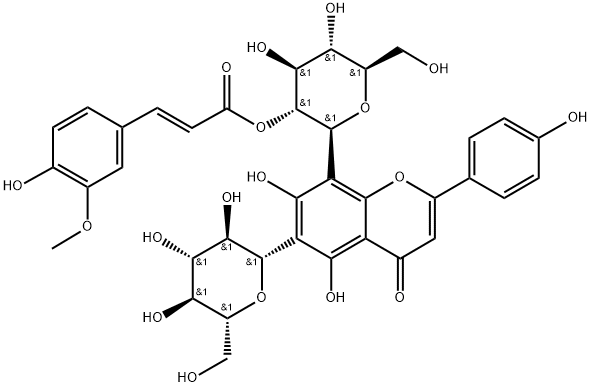Apigenin 6-C-(2-O-feruloyl)glucoside 8-C-glucoside图片