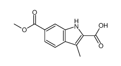 6-(methoxycarbonyl)-3-methyl-1H-indole-2-carboxylic acid Structure