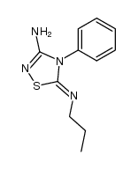 4-phenyl-5-(propylimino)-4,5-dihydro-1,2,4-thiadiazol-3-amine Structure