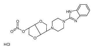 [(3S,3aR,6S,6aS)-3-[4-(1H-benzimidazol-2-yl)piperazin-1-yl]-2,3,3a,5,6,6a-hexahydrofuro[3,2-b]furan-6-yl] nitrate,hydrochloride结构式