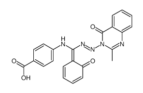 4-[[(Z)-[(E)-(2-methyl-4-oxoquinazolin-3-yl)diazenyl]-(6-oxocyclohexa-2,4-dien-1-ylidene)methyl]amino]benzoic acid结构式