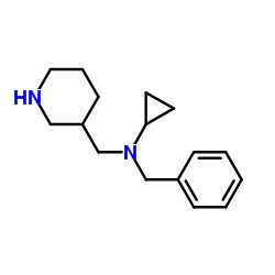 N-Benzyl-N-(3-piperidinylmethyl)cyclopropanamine Structure