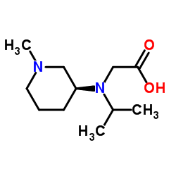 N-Isopropyl-N-[(3S)-1-methyl-3-piperidinyl]glycine结构式