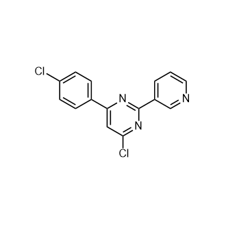 4-氯-6-(4-氯苯基)-2-(吡啶-3-基)嘧啶结构式