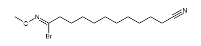 11-cyano-N-methoxyundecanimidoyl bromide结构式