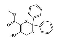 Methyl-5-hydroxy-2,2-diphenyl-4H-1,3-dithiin-6-carboxylat Structure