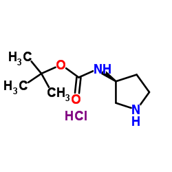 (S)-3-(Boc-amino)pyrrolidine hydrochloride Structure