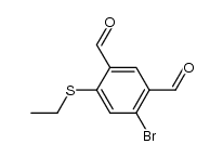 4-bromo-6-ethylthioisophthalaldehyde Structure