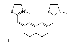3-METHYL-2-([7-[(3-METHYL-1,3-THIAZOLIDIN-2-YLIDENE)METHYL]-4,4A,5,6-TETRAHYDRO-2(3H)-NAPHTHALENYLIDENE]METHYL)-4,5-DIHYDRO-1,3-THIAZOL-3-IUM IODIDE structure