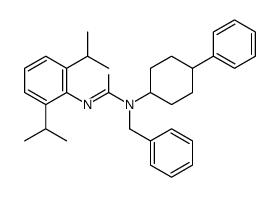 1-benzyl-3-(2,6-dipropan-2-ylphenyl)-1-(4-phenylcyclohexyl)urea结构式