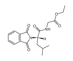 N-(N,N-phthaloyl-L-leucyl)-glycine ethyl ester Structure