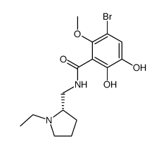 (S)-5-Bromo-N-<(1-ethyl-2-pyrrolidinyl)methyl>-3-hydroxy-6-methoxysalicylamide结构式