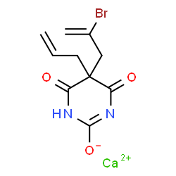 5-allyl-5-(2-bromoallyl)barbituric acid, calcium salt结构式