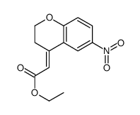 Ethyl (2Z)-(6-nitro-2,3-dihydro-4H-chromen-4-ylidene)acetate结构式