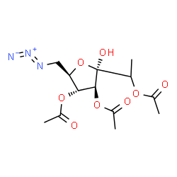 .alpha.-D-Fructofuranoside, methyl 6-azido-6-deoxy-, 1,3,4-triacetate结构式