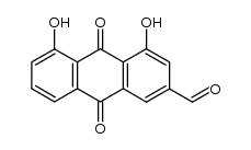 4,5-dihydroxy-9,10-dioxo-9,10-dihydroanthracene-2-carbaldehyde结构式