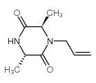 2,5-Piperazinedione,3,6-dimethyl-1-(2-propenyl)-,(2S-trans)-(9CI) Structure