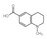 1-Methyl-1,2,3,4-tetrahydroquinoline-6-carboxylic acid structure