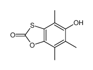 5-hydroxy-4,6,7-trimethyl-1,3-benzoxathiol-2-one Structure