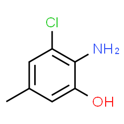 2-Amino-3-chloro-5-methylphenol Structure