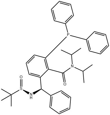 2-[(R)-[[(R)-(1,1-二甲基乙基)亚磺酰基]氨基](苯基)甲基]-6-(二苯基膦基)-N,N-二异丙基苯甲酰胺图片