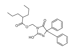 (2,5-dioxo-4,4-diphenylimidazolidin-1-yl)methyl 2-propylpentanoate结构式