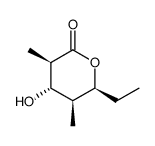 (3R,4S,5R,6S)-6-ethyl-4-hydroxy-3,5-dimethyltetrahydropyran-2-one结构式