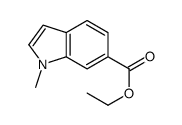 1-甲基-1H-吲哚-6-羧酸乙酯结构式