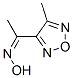 Ethanone, 1-(4-methyl-1,2,5-oxadiazol-3-yl)-, oxime (9CI) Structure