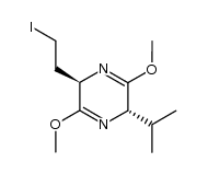 (3S,6R)-6-(2'-iodoethyl)-3-isopropyl-2,5-dimethoxy-3,6-dihydropyrazine Structure