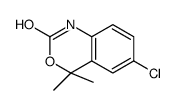 6-Chloro-1,4-dihydro-4,4-dimethyl-2H-3,1-benzoxazin-2-one Structure
