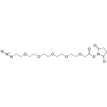 Azido-PEG5-CH2CO2-NHS structure