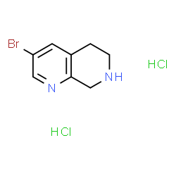 3-Bromo-5,6,7,8-tetrahydro-1,7-naphthyridine dihydrochloride Structure