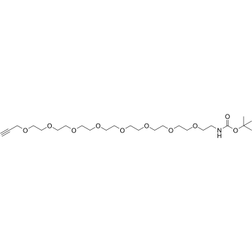 t-Boc-N-Amido-PEG8-propargyl structure