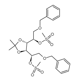 1,6-di-O-benzyl-2,5-di-O-methanesulfonyl-3,4-O-methylethylidene-D-mannitol结构式