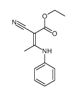 ethyl 3-anilino-2-cyanobut-2-enoate结构式