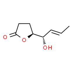 (+)-5-[(E)-1-Hydroxy-2-butenyl]tetrahydrofuran-2-one结构式