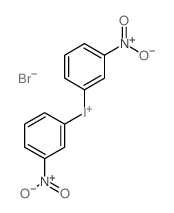 Iodonium, bis(3-nitrophenyl)-, bromide结构式