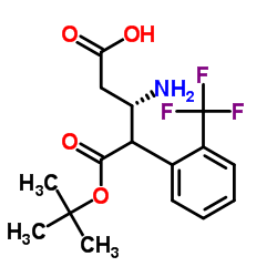 BOC-(S)-3-氨基-4-(2-三氟甲苯基)丁酸结构式